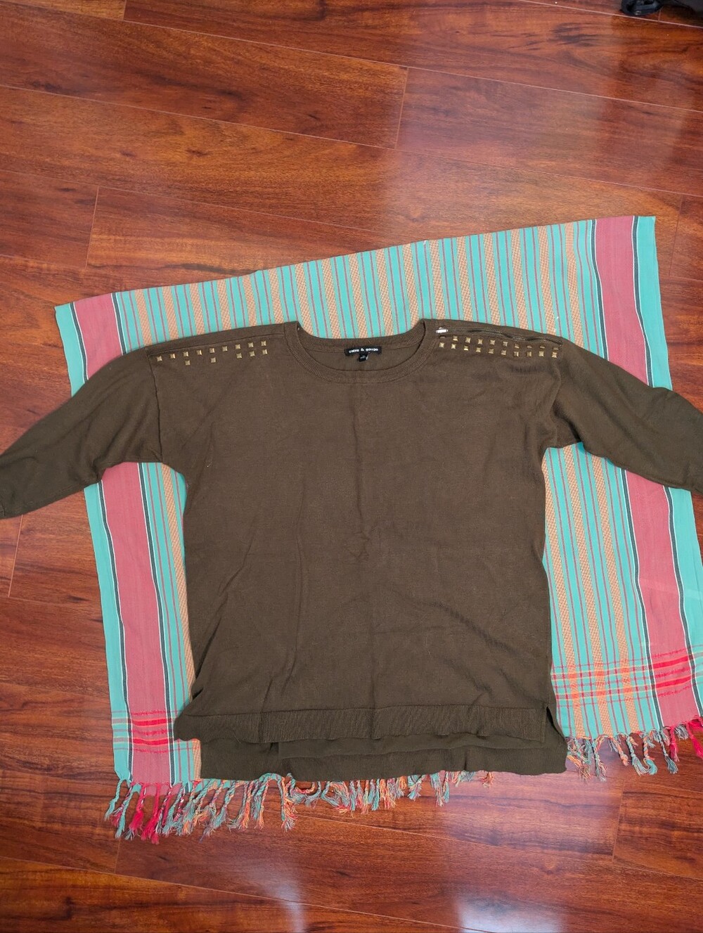 Cable & Gauge Green Sweater